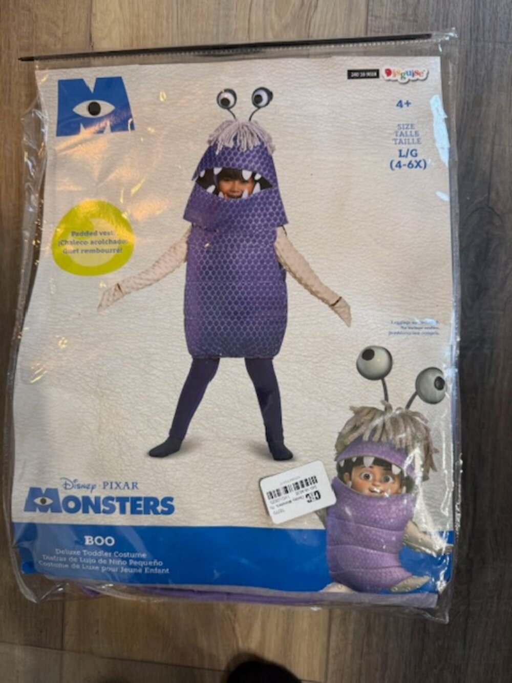 NEW Disney Pixar Monsters BOO Toddler Costume Dress Up 4-6X